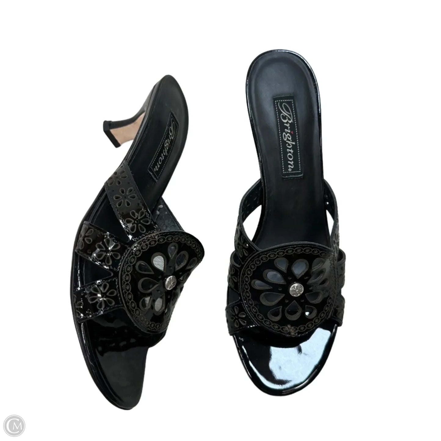 Sandals Heels Kitten By Brighton In Black, Size: 8