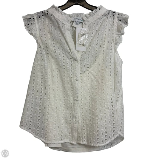Top Sleeveless By Evereve In White, Size: Xs