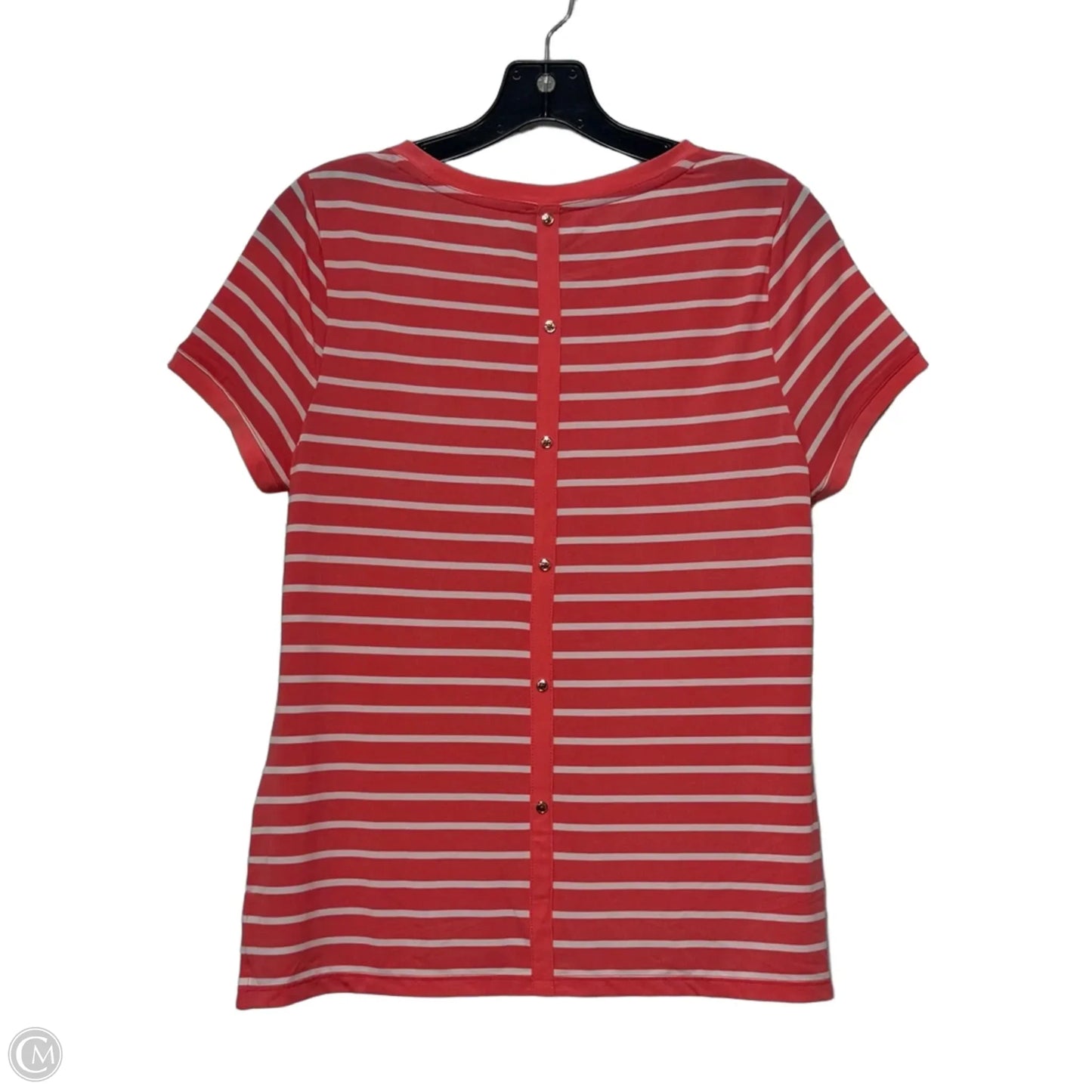 Top Short Sleeve By Anne Klein In Striped Pattern, Size: S