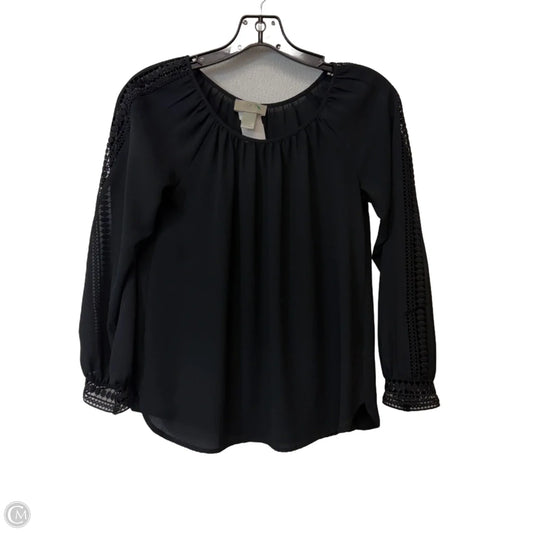 Top Long Sleeve By Loft In Black, Size: Xxs