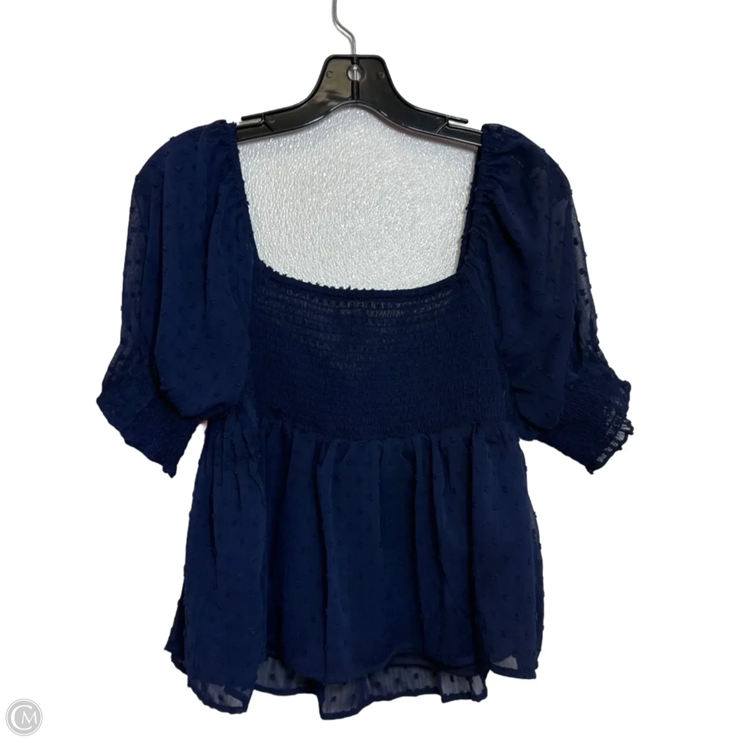Top Short Sleeve By Lulus In Navy, Size: S