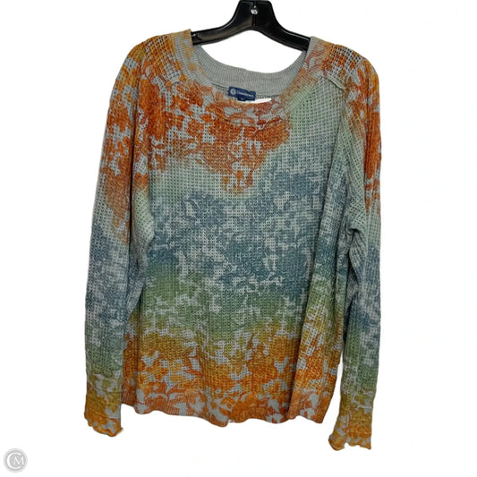 Top Long Sleeve By Democracy In Tie Dye Print, Size: 1x