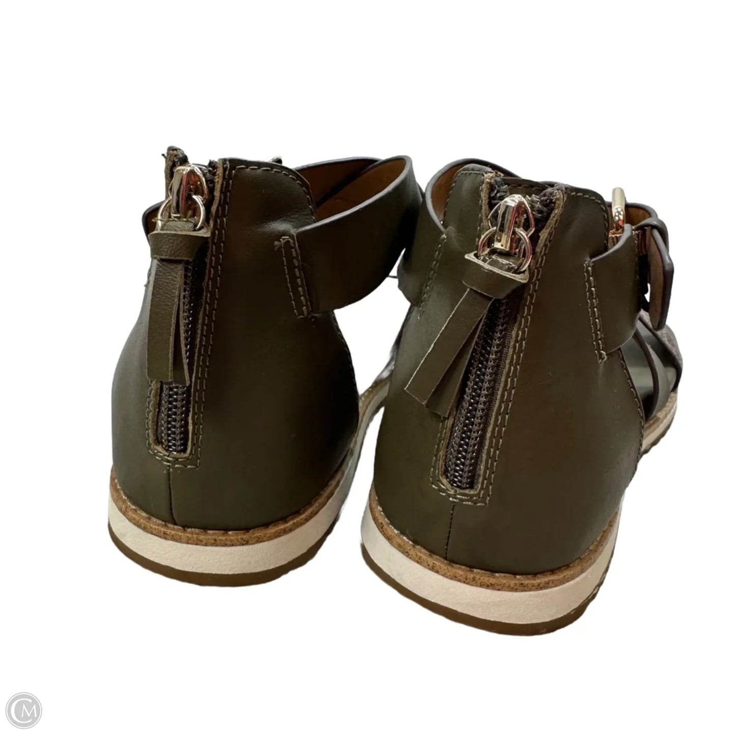 Sandals Flats By Sofft In Green, Size: 8