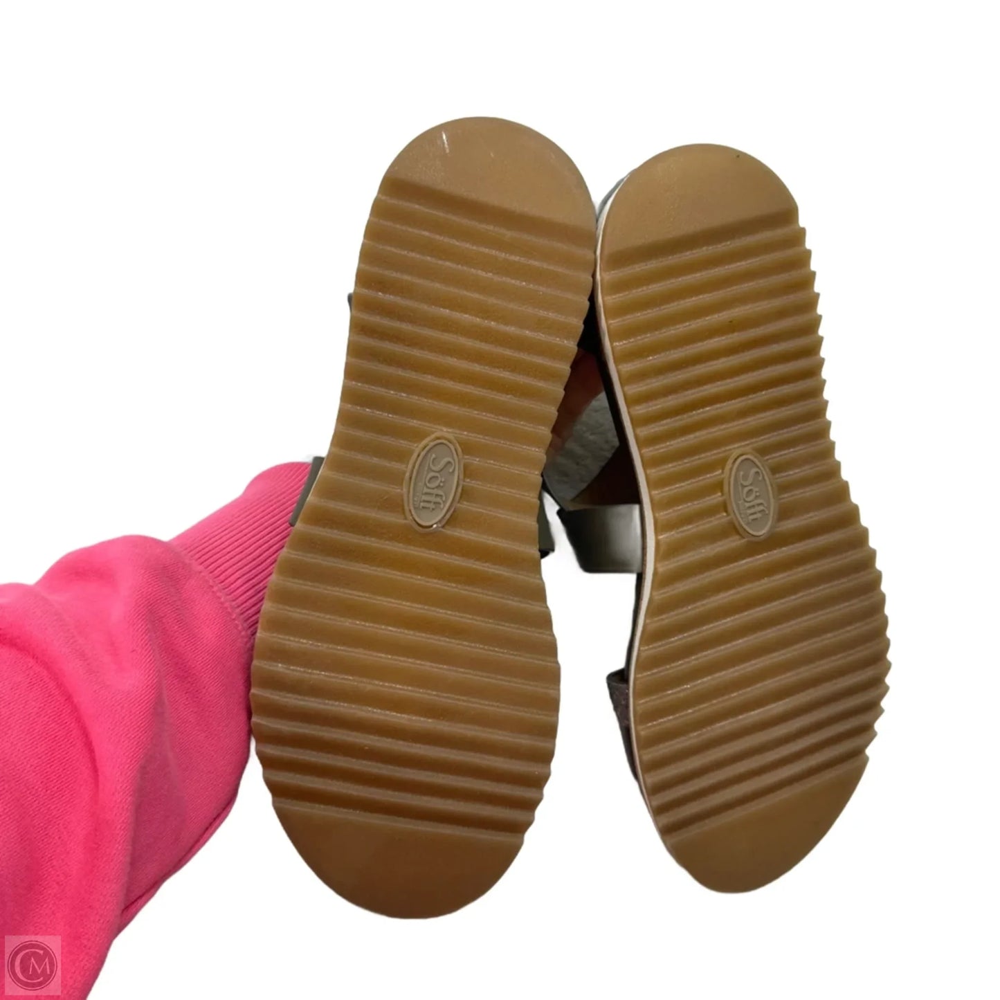 Sandals Flats By Sofft In Green, Size: 8