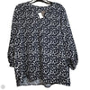 Top 3/4 Sleeve By Chicos In Navy, Size: L