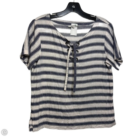 Top Short Sleeve By Madewell In Striped Pattern, Size: Xs
