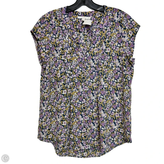 Top Short Sleeve By Cme In Floral Print, Size: M