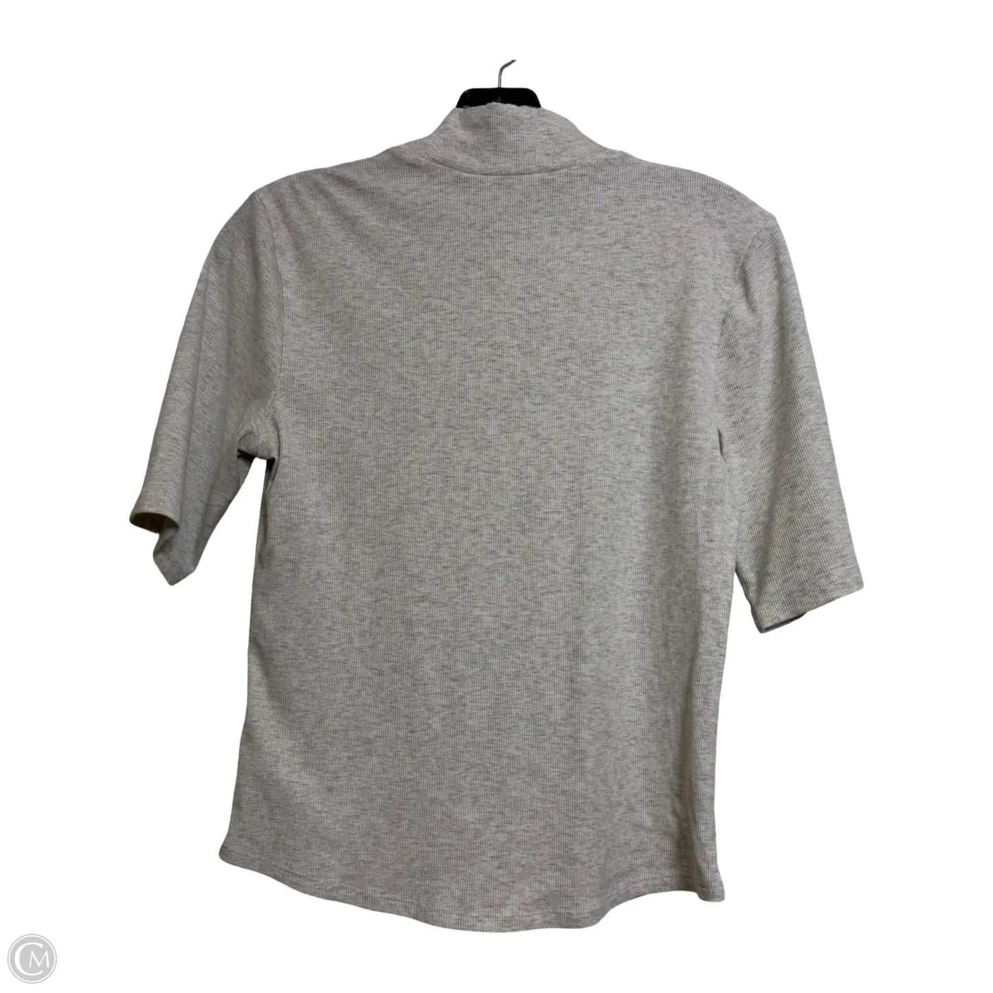 Athletic Top Short Sleeve By Athleta In Grey, Size: M