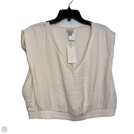 Top Sleeveless By A New Day In Ivory, Size: Xl