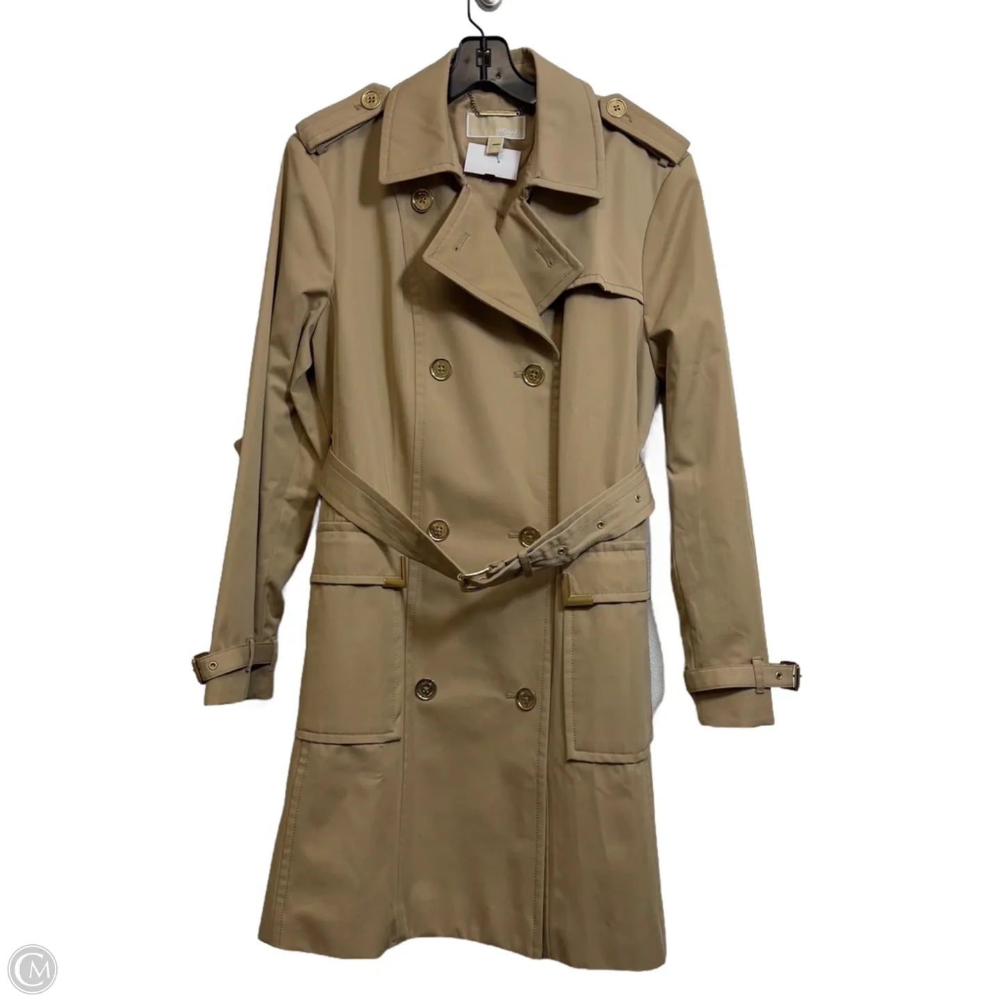 Coat Designer By Michael Kors In Tan, Size: Xl