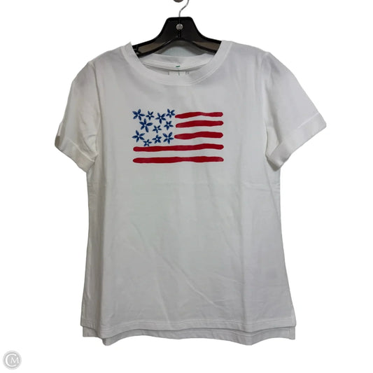 Top Short Sleeve Basic By Talbots In White, Size: Xsp