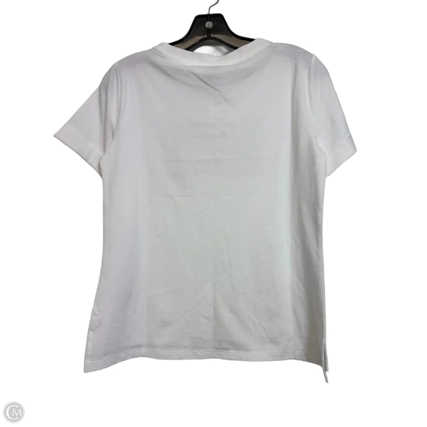 Top Short Sleeve Basic By Talbots In White, Size: Xsp