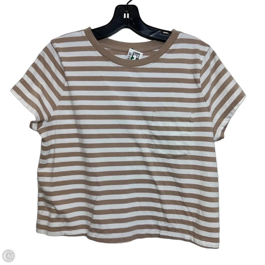 Top Short Sleeve Basic By Ana In Striped Pattern, Size: M