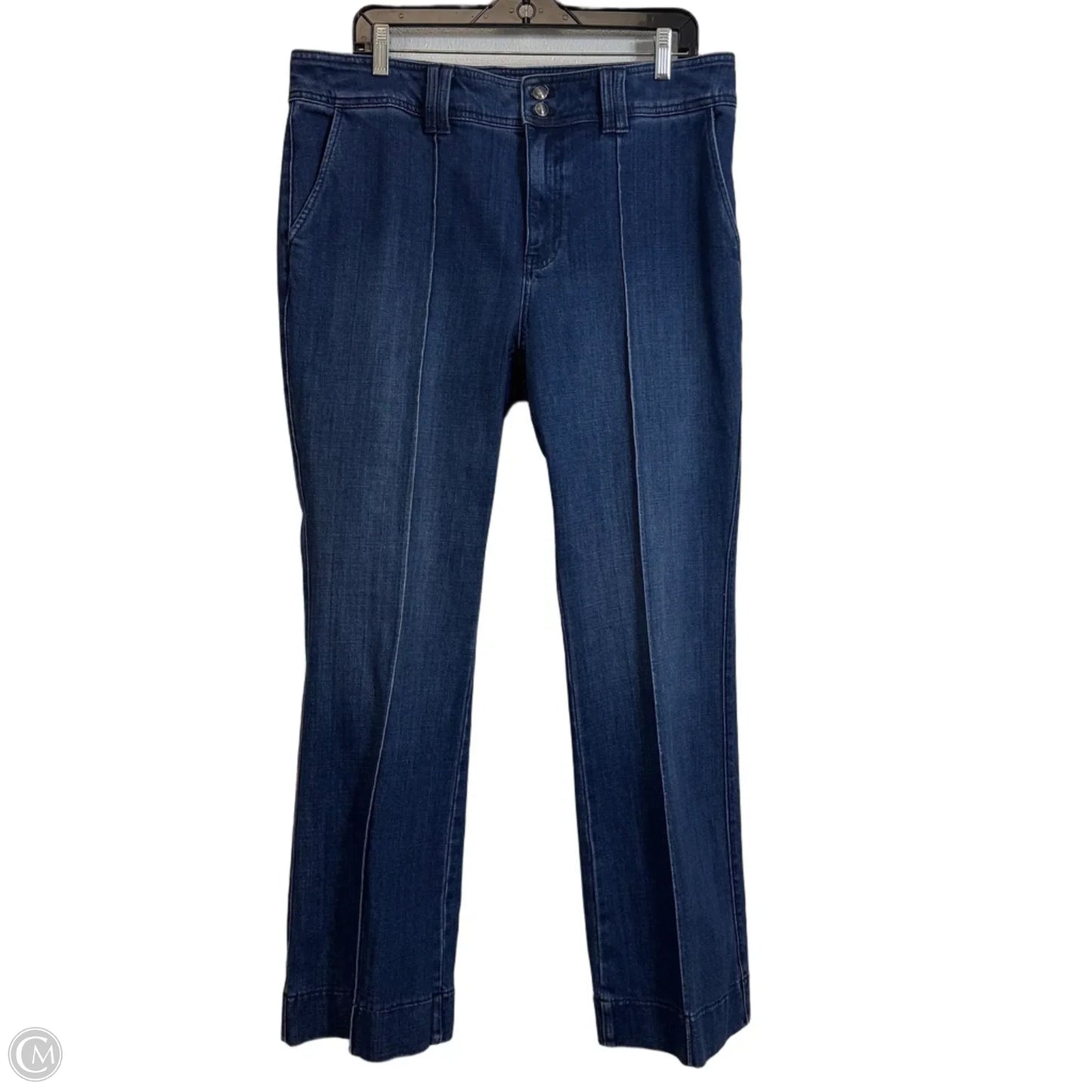 Jeans Flared By Talbots In Blue Denim, Size: 14