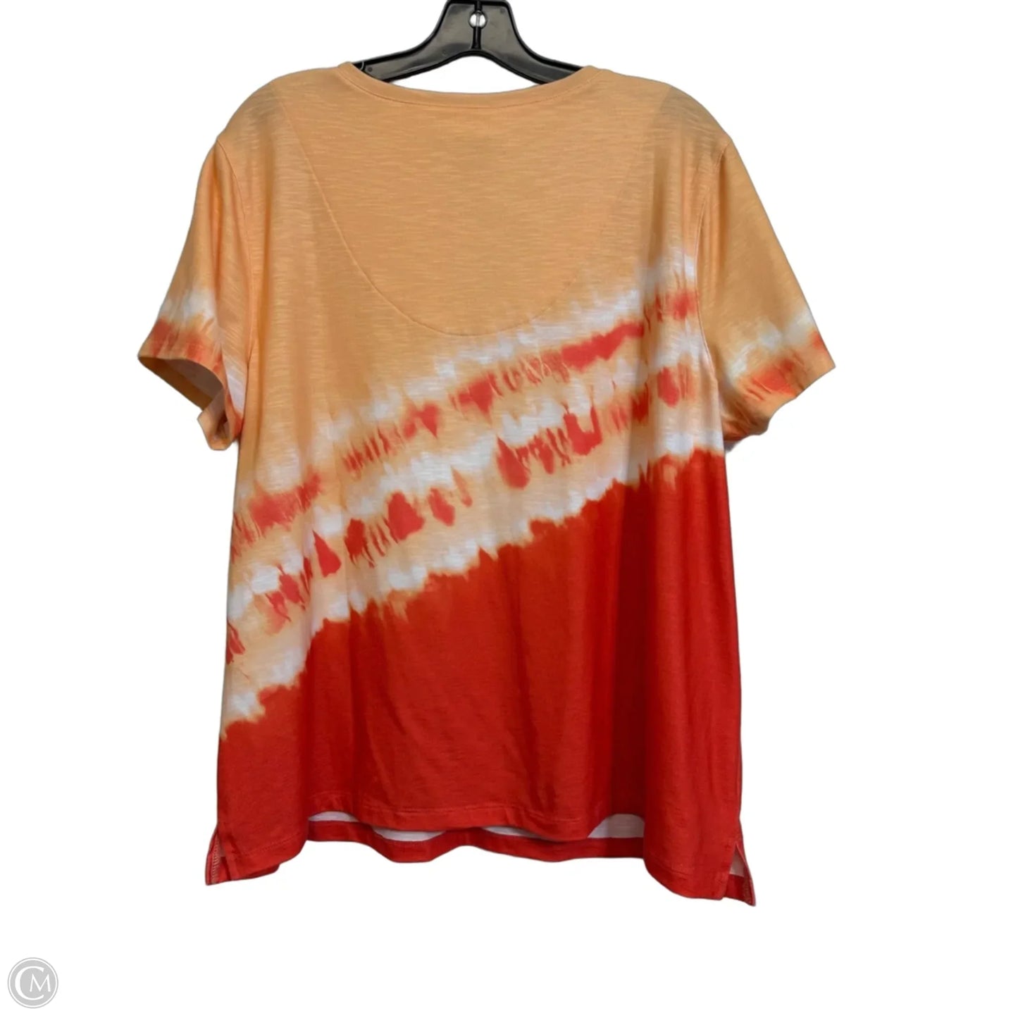 Top Short Sleeve Basic By Chicos In Orange, Size: Xl
