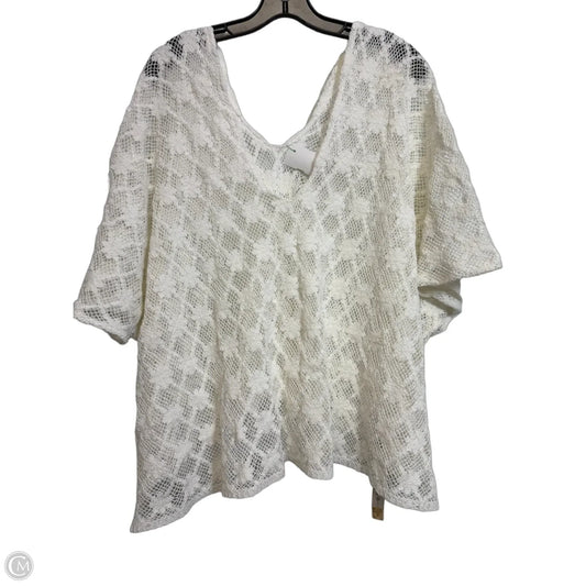 Poncho By Coco And Carmen In White, Size: Osfm