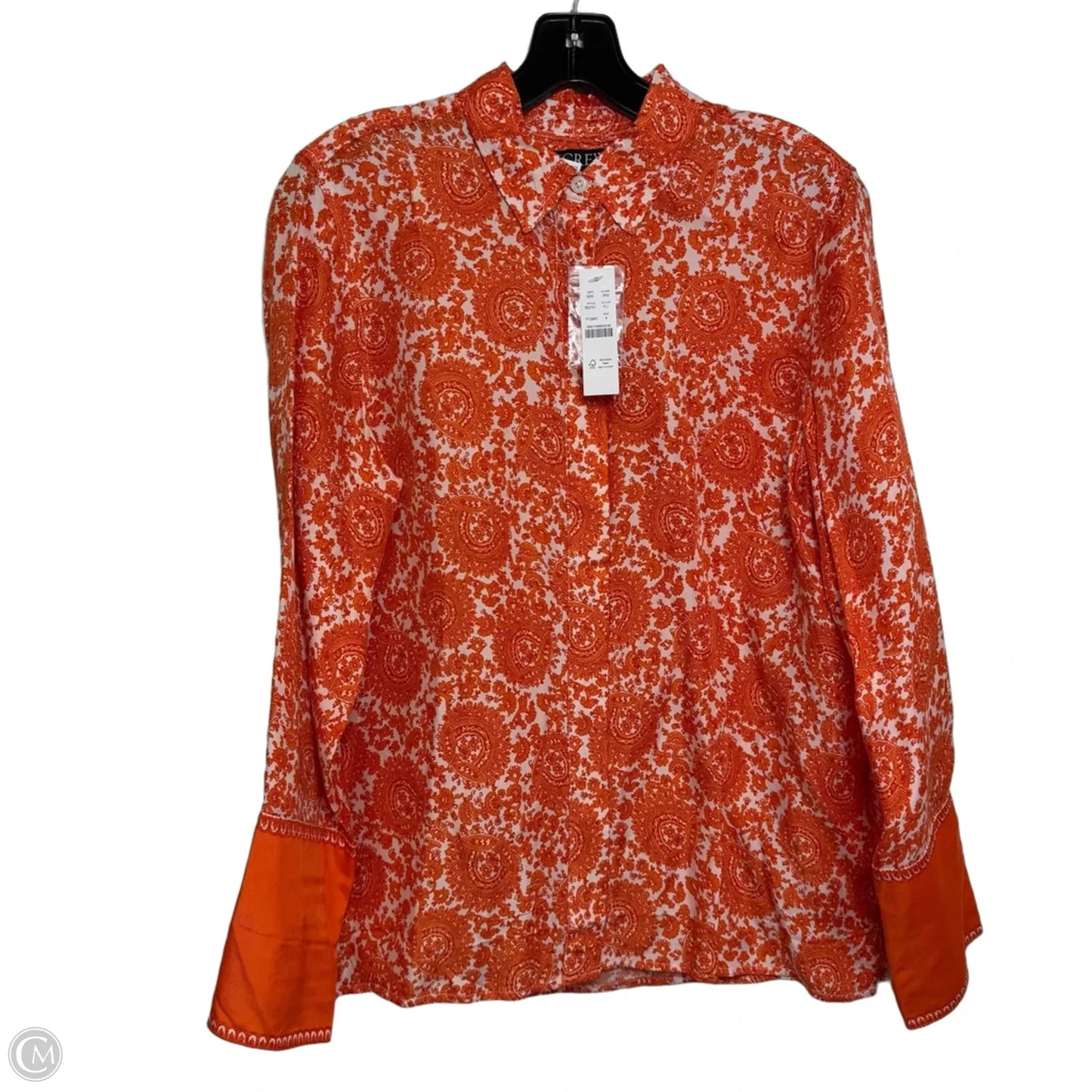 Top Long Sleeve By J. Crew In Orange, Size: M