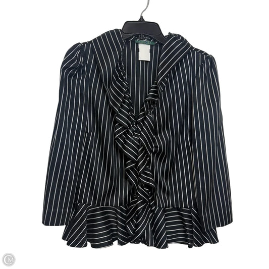 Blazer By Lauren By Ralph Lauren In Striped Pattern, Size: S
