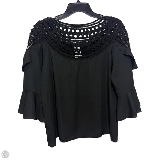 Top 3/4 Sleeve By Bebe In Black, Size: S