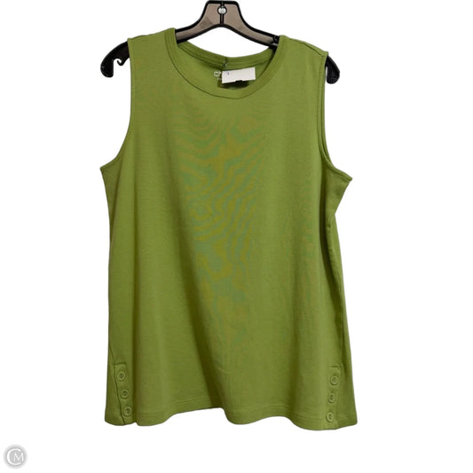 Top Sleeveless Basic By Chicos In Green, Size: L