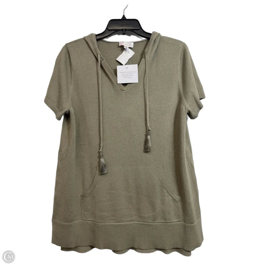Top Short Sleeve By Belle By Kim Gravel In Green, Size: M