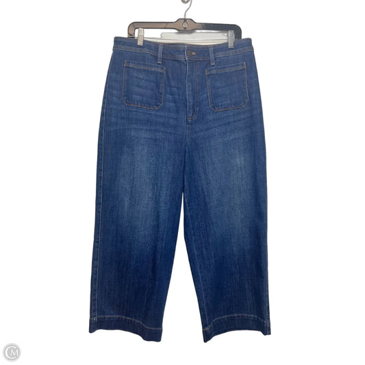 Jeans Wide Leg By Talbots In Blue Denim, Size: 14