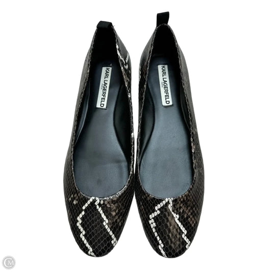 Shoes Designer By Karl Lagerfeld In Snakeskin Print, Size: 9