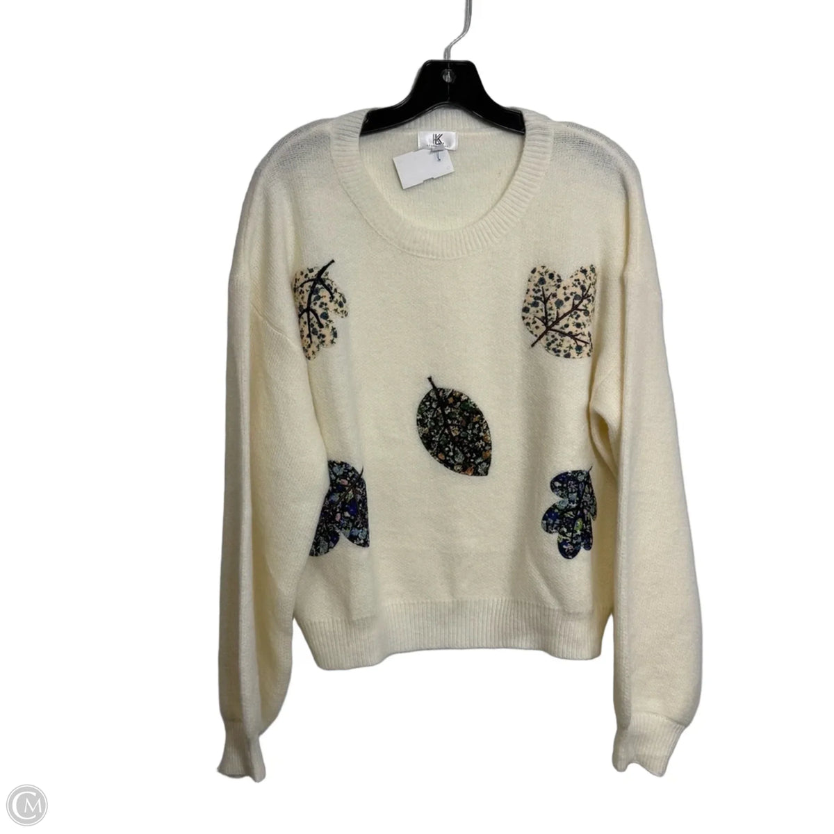 Sweater By Clothes Mentor In Ivory, Size: L