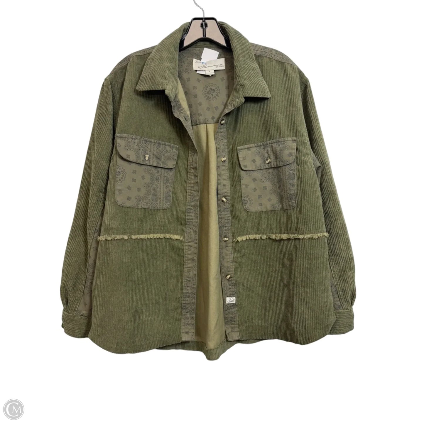 Top Long Sleeve By Vintage Havana In Green, Size: S