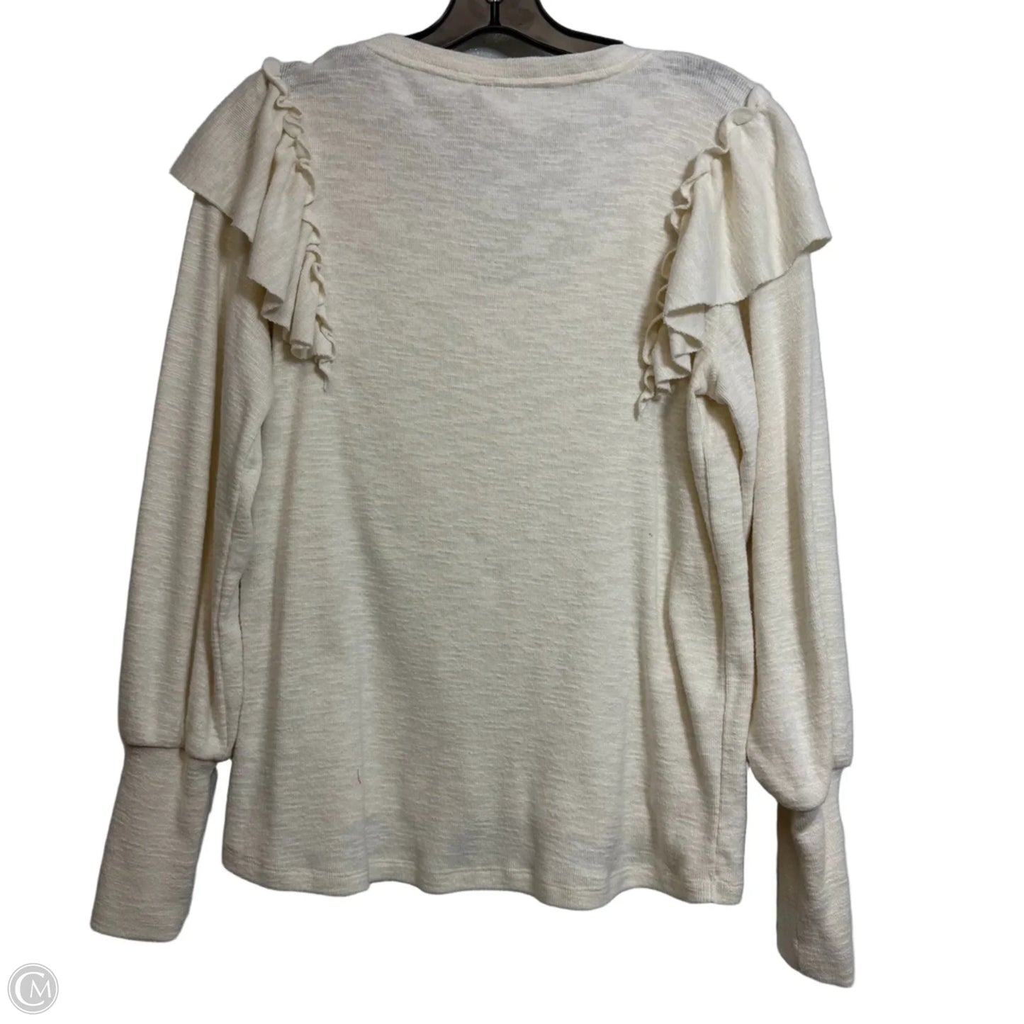 Top Long Sleeve By Pilcro In Ivory, Size: S