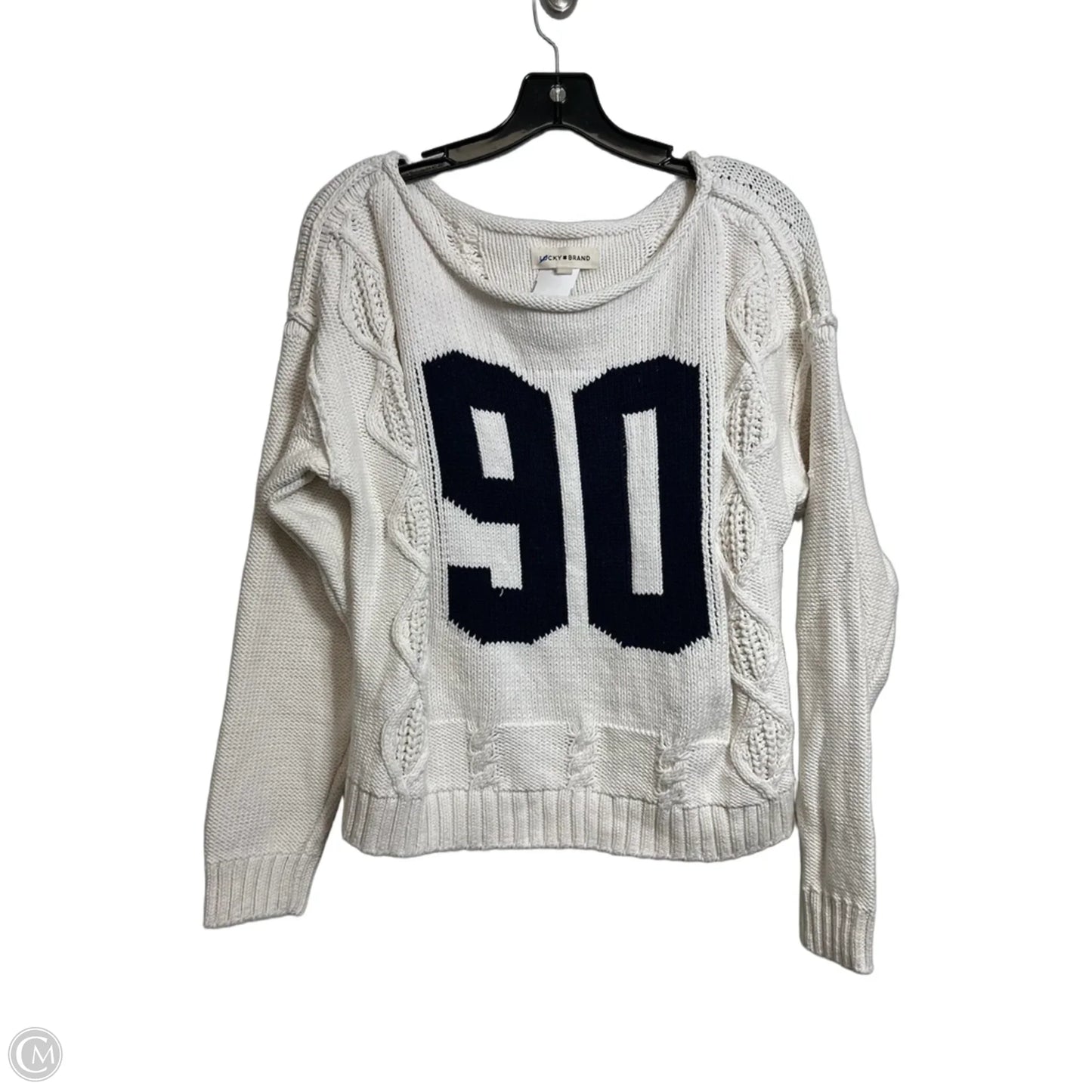 Sweater By Lucky Brand In Ivory, Size: M