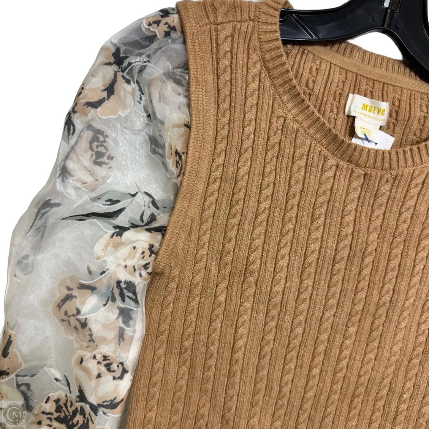 Top Long Sleeve By Maeve In Tan, Size: S