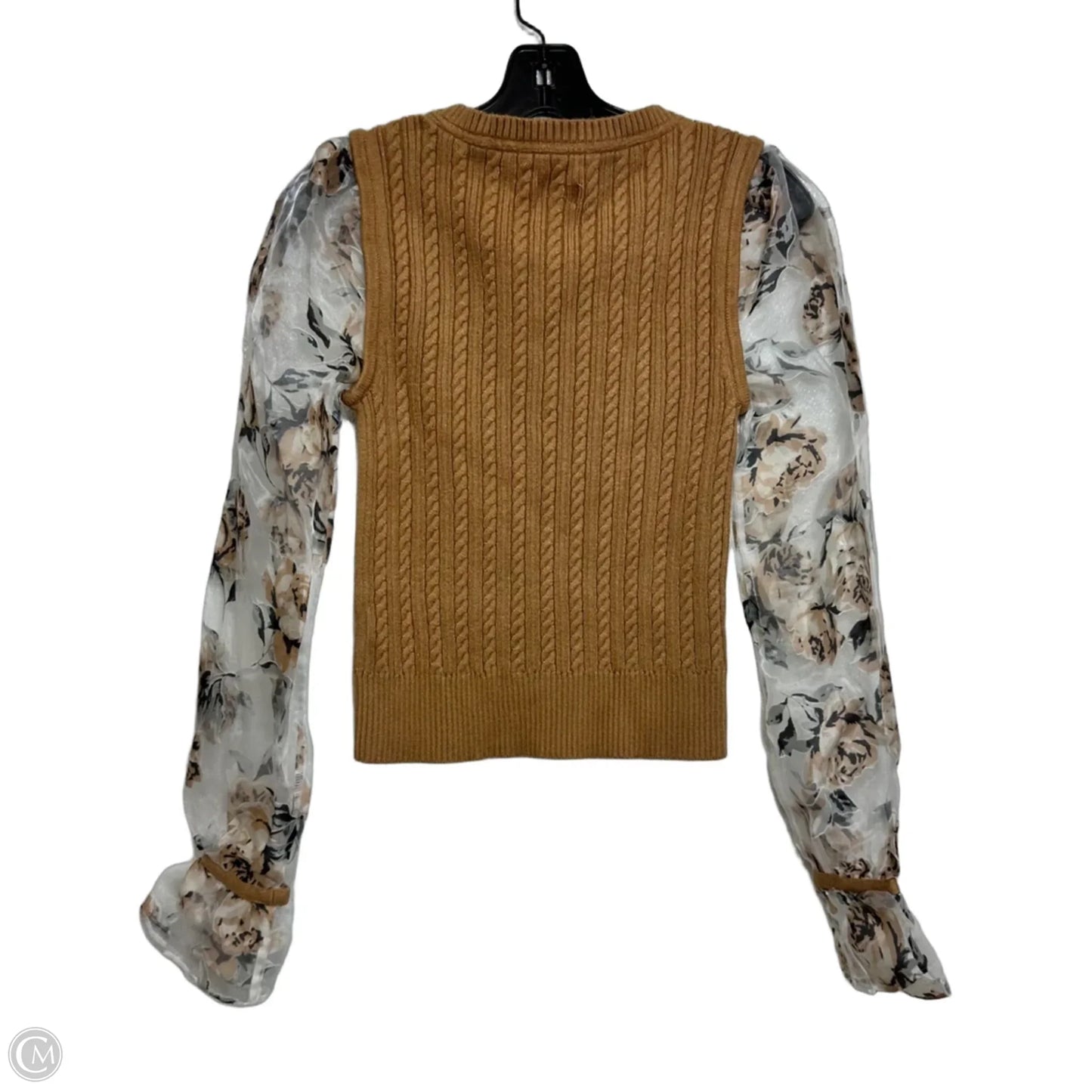 Top Long Sleeve By Maeve In Tan, Size: S