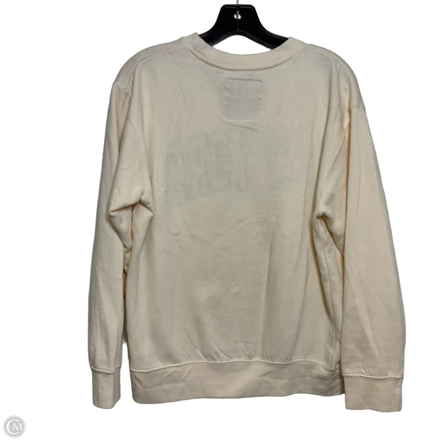 New York Sweatshirt Crewneck By Clothes Mentor In Ivory, Size: M