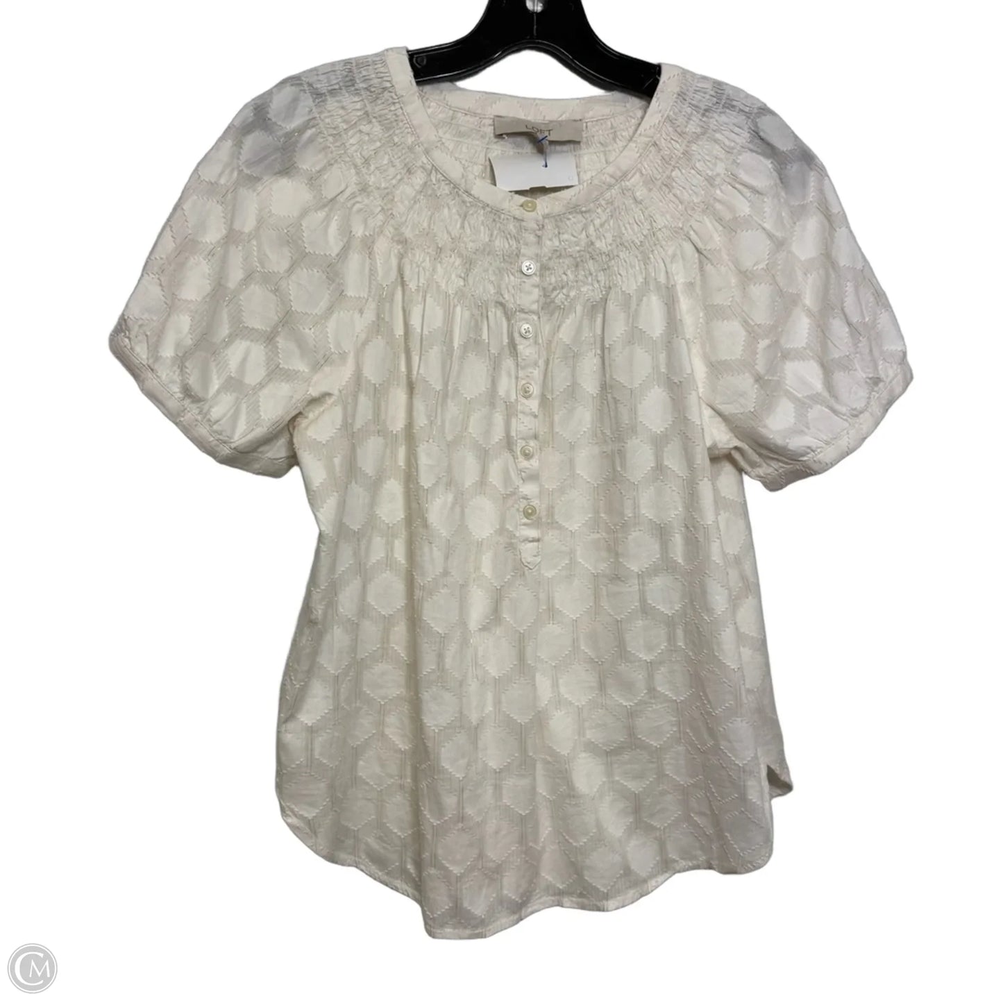 Top Short Sleeve By Loft In White, Size: Xs