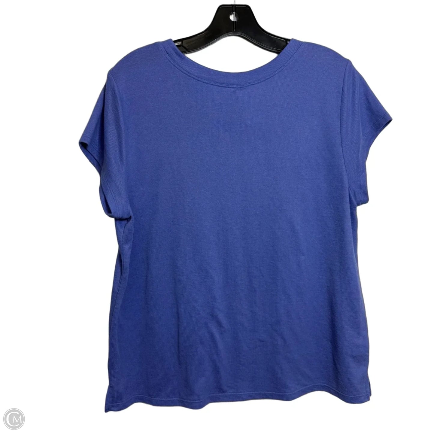 Top Short Sleeve Basic By Loft In Purple, Size: L