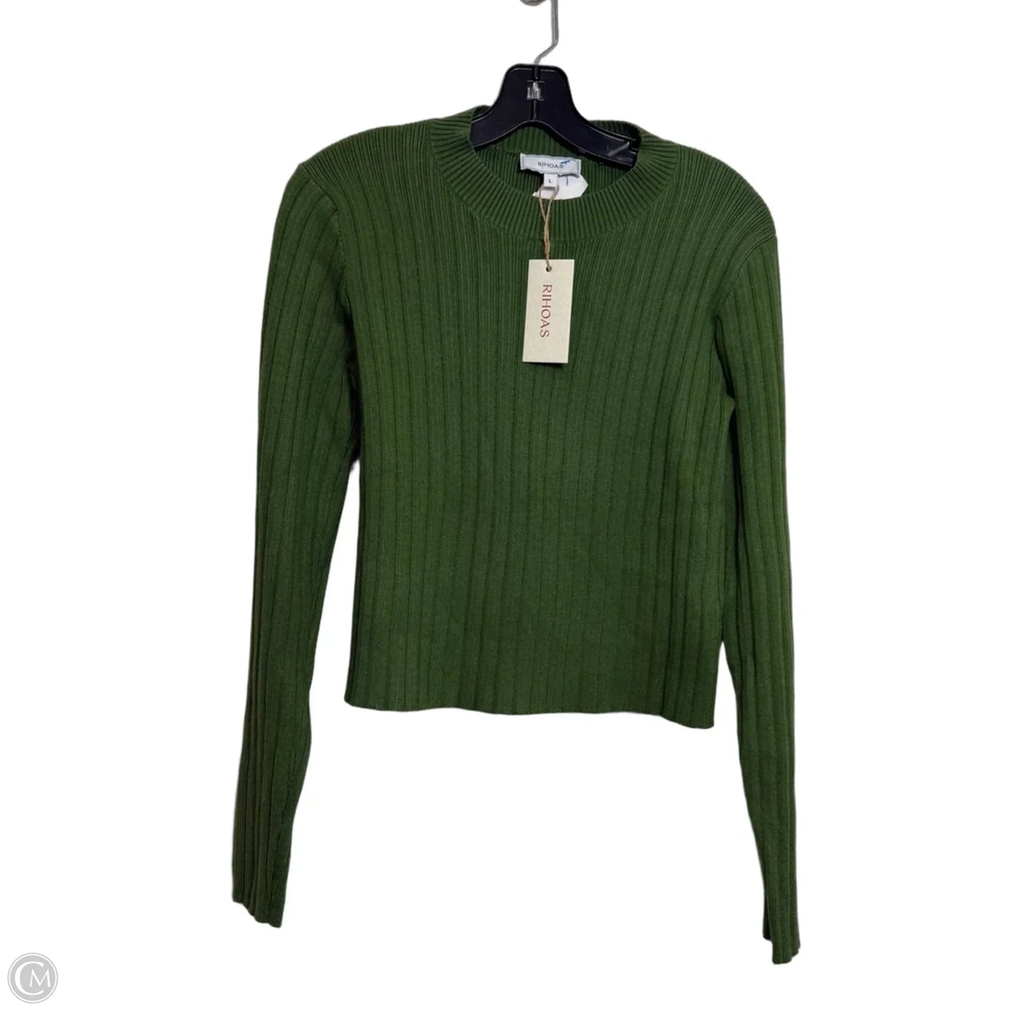 Sweater By Clothes Mentor In Green, Size: L