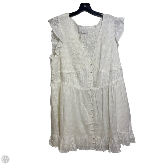 Dress Casual Short By Anthropologie In White, Size: 3x