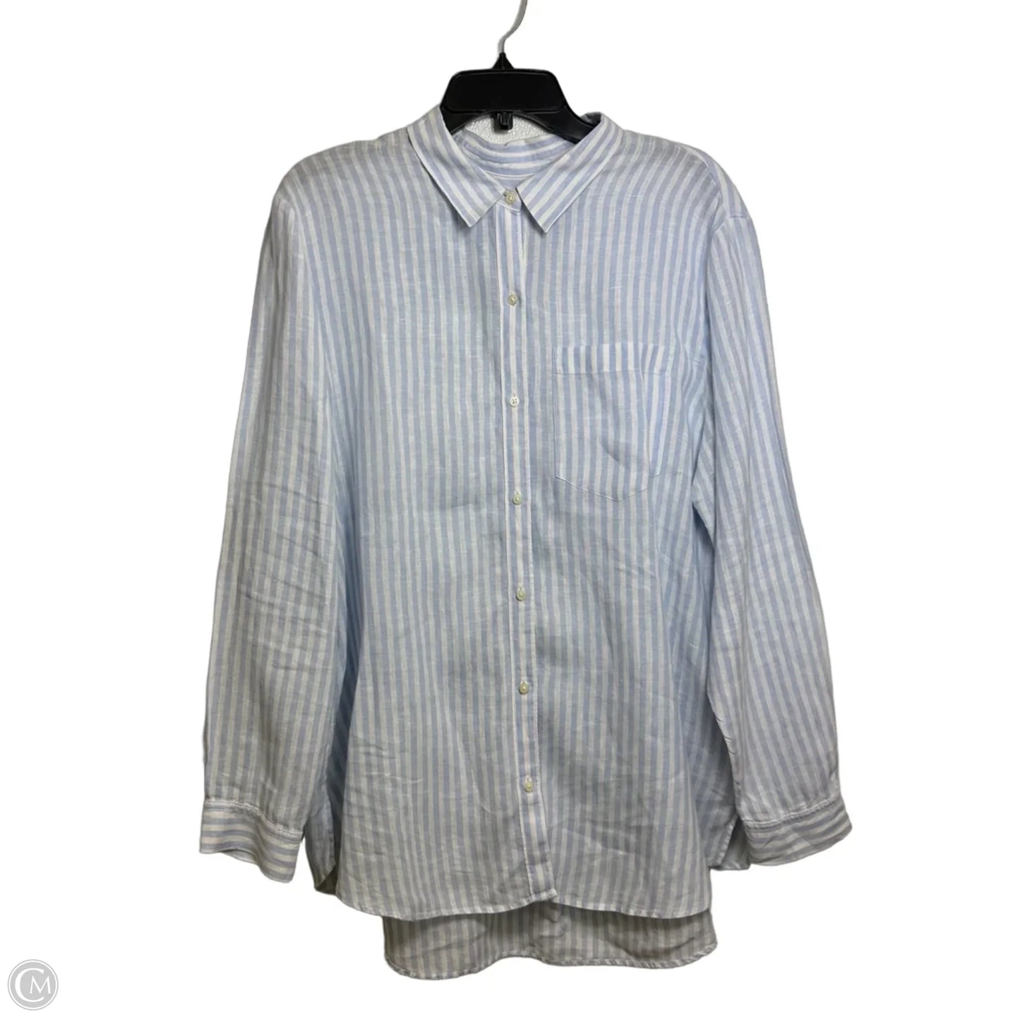 Top Long Sleeve By Gap In Striped Pattern, Size: Xl