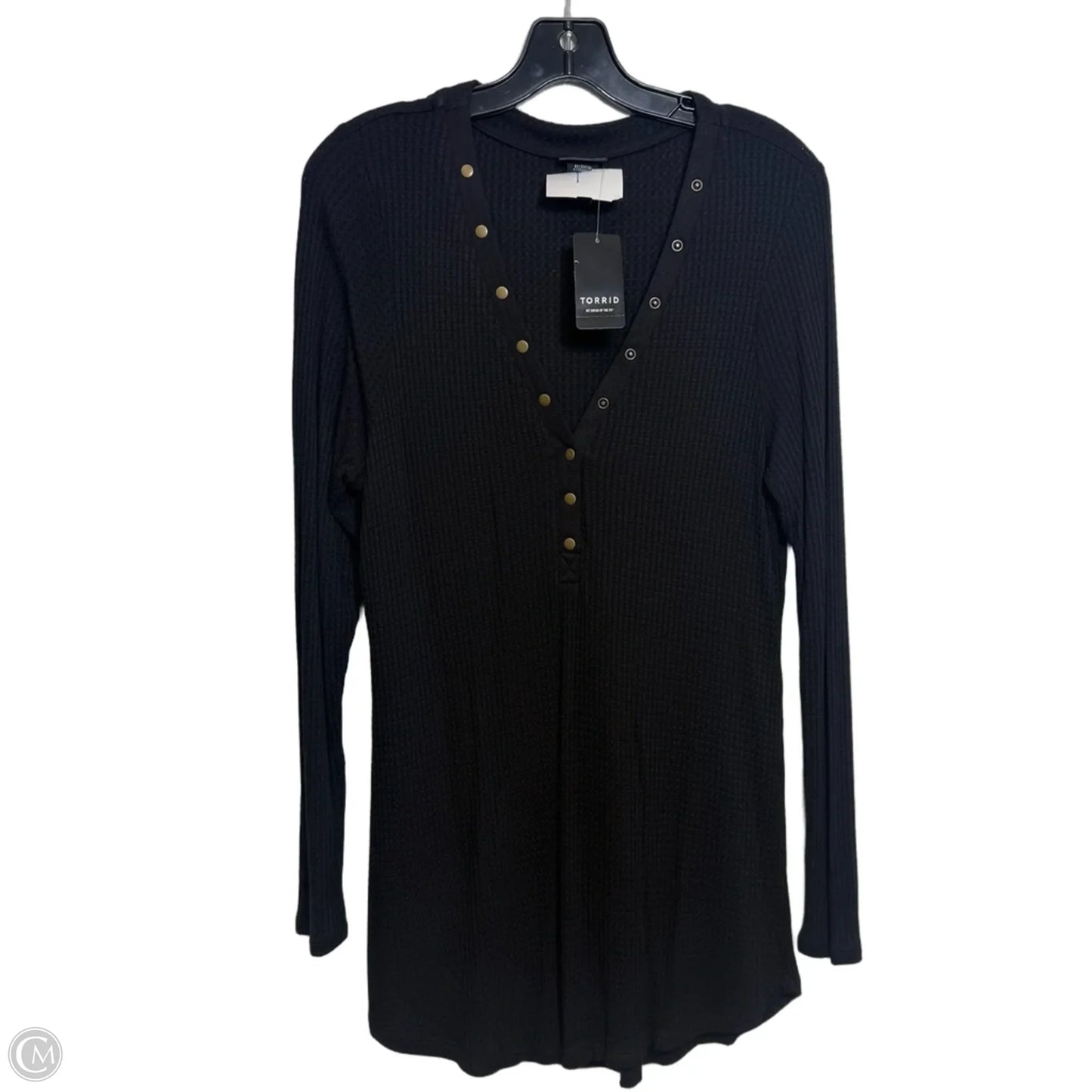Top Long Sleeve By Torrid In Black, Size: 1x