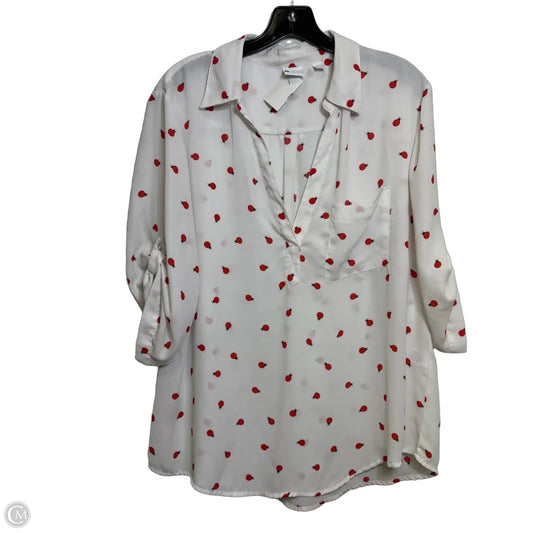 Top 3/4 Sleeve By New York And Co In White, Size: Xl