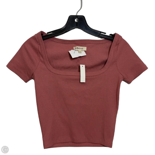 Top Short Sleeve Basic By Madewell In Mauve, Size: Xxs
