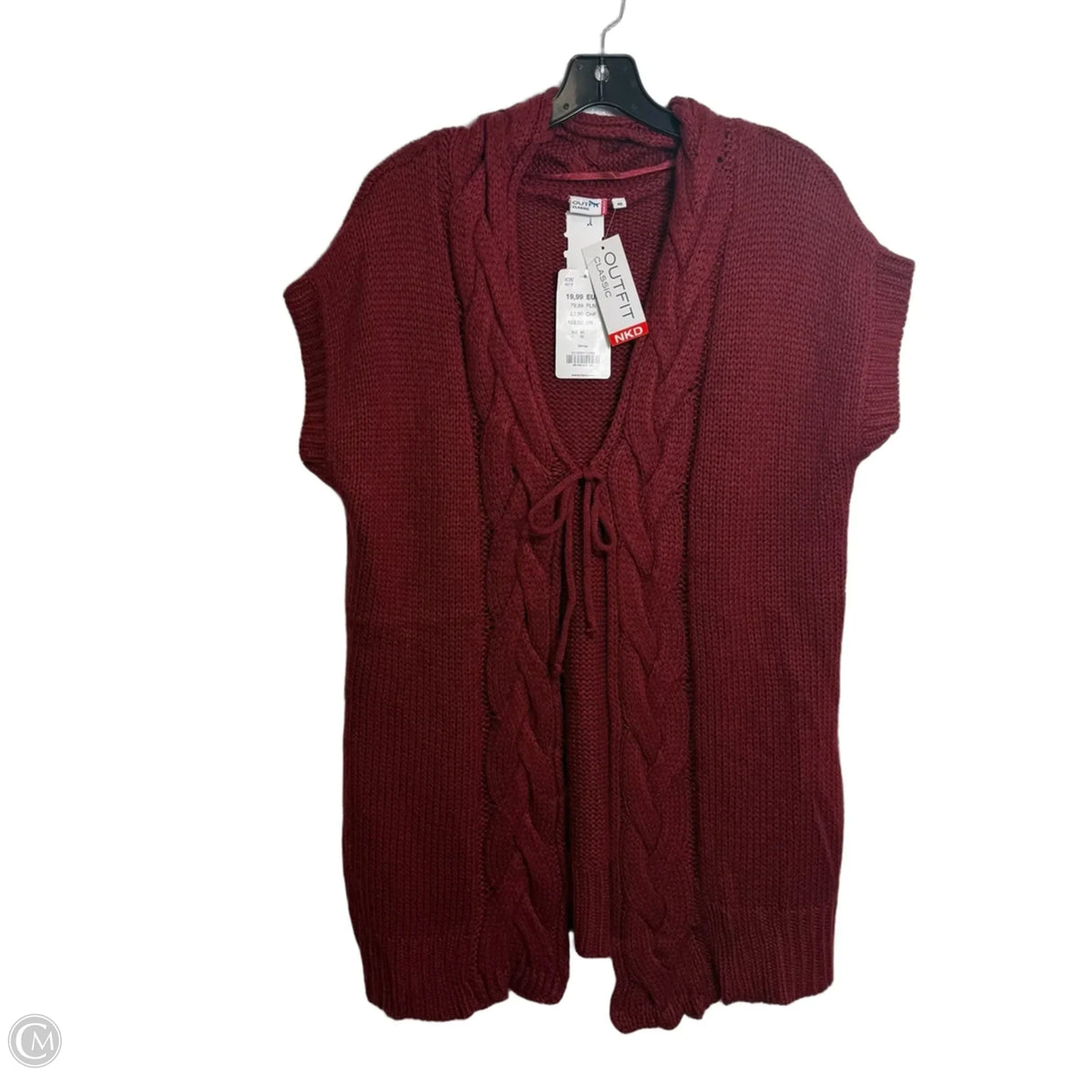 Vest Sweater By Clothes Mentor In Maroon