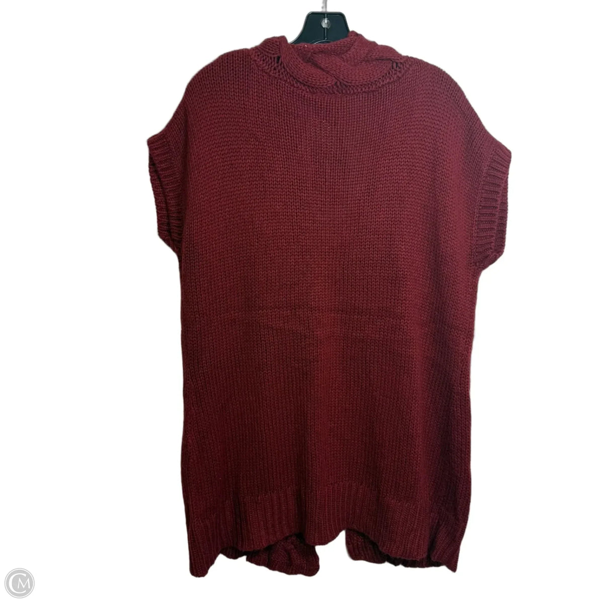 Vest Sweater By Clothes Mentor In Maroon