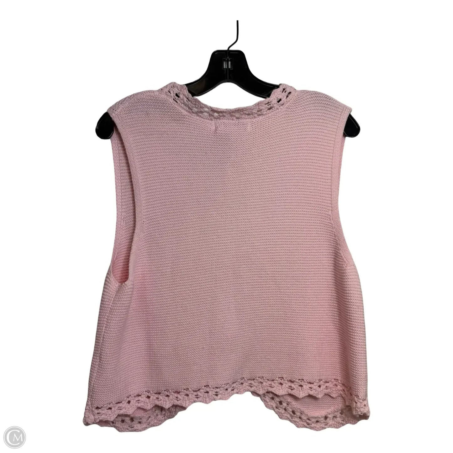Vest Sweater By Francesca’s In Pink, Size: L