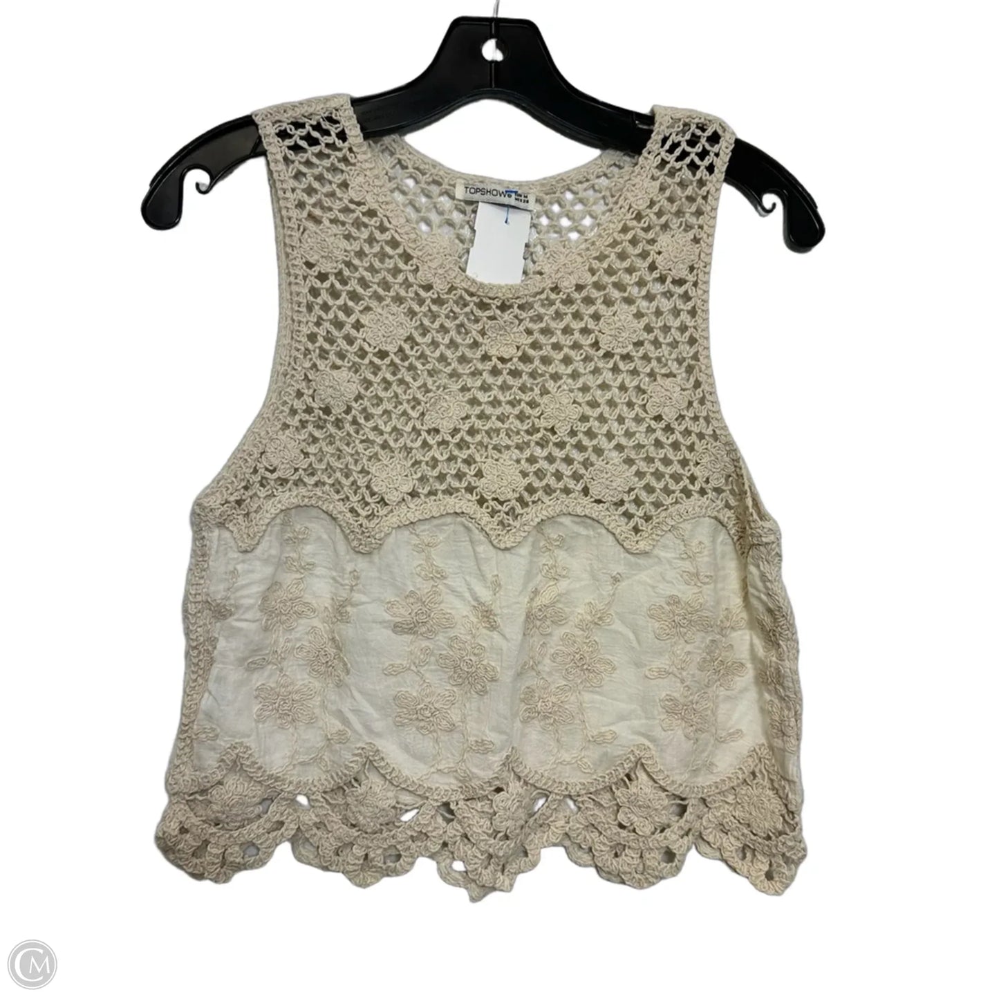 Top Sleeveless By Clothes Mentor In Ivory, Size: Xs