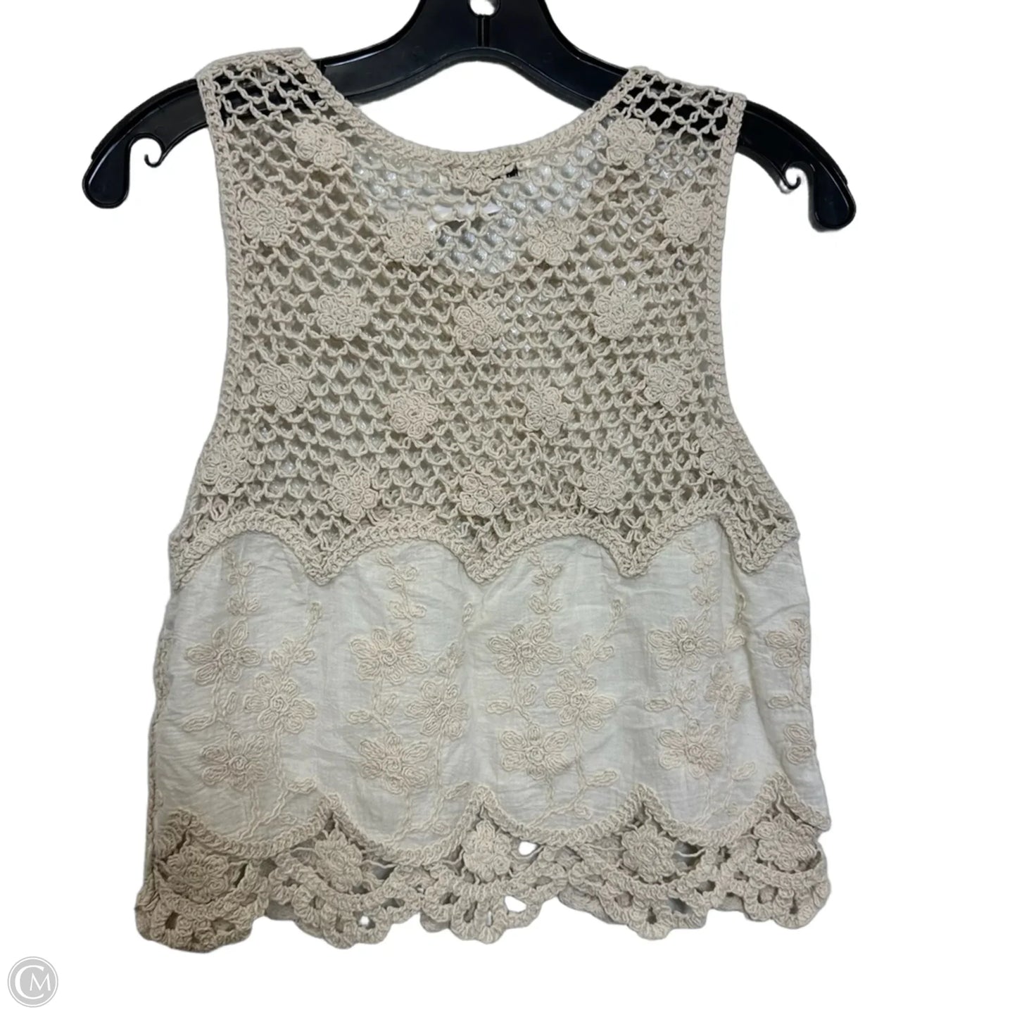 Top Sleeveless By Clothes Mentor In Ivory, Size: Xs