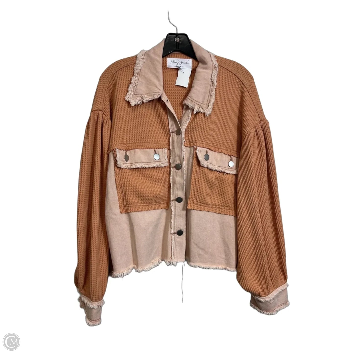 Jacket Denim By Cme In Peach, Size: M