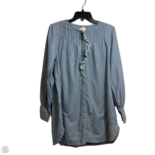 Dress Casual Short By Free People In Blue Denim, Size: S