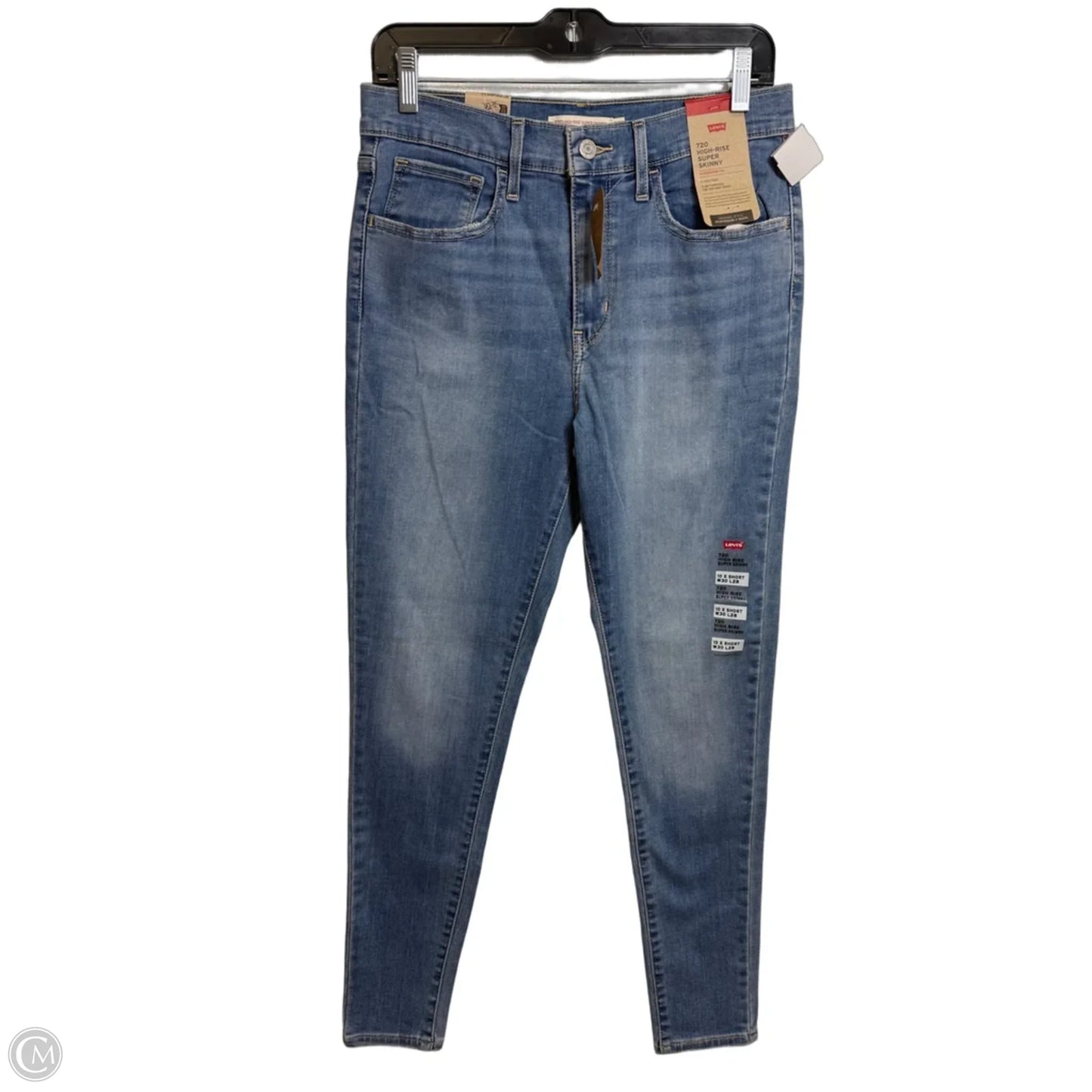 Jeans Skinny By Levis In Blue Denim, Size: 10
